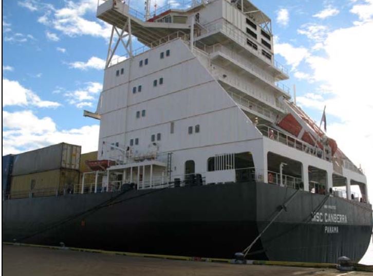MSC Camberra turbo charger damage